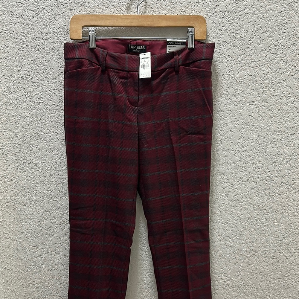 Express Red Dress Pants with Tailored Fit